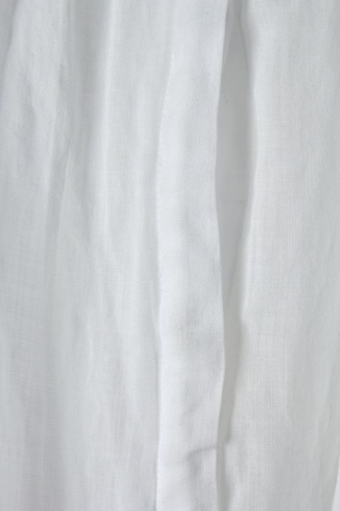 ZARA lekka bluzka koszulowa śnieżna biel lyocell ramia oversize one size