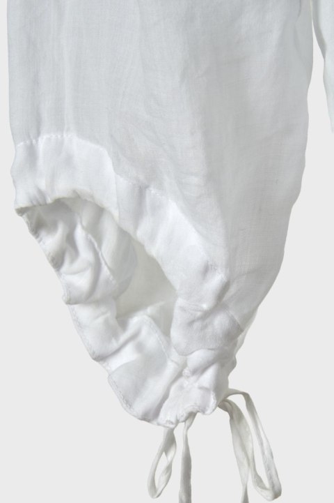 ZARA lekka bluzka koszulowa śnieżna biel lyocell ramia oversize one size