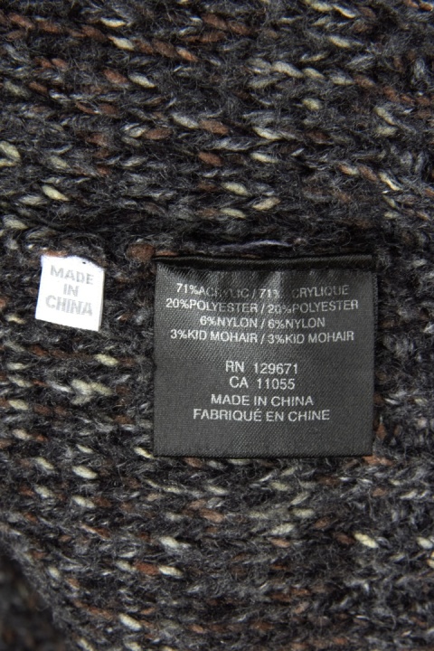 360 SWEATER - śliczny sweter narzutka melanż z frędzlami - M