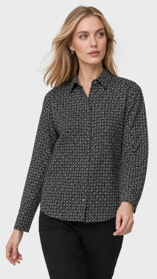 BENETTON niespotykana bluzka monochromatyczna geometryczny wzór bawełna XS