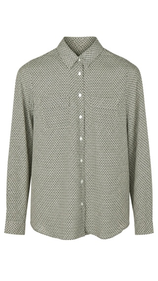 BENETTON - śliczna bluzka koszulowa ciekawy wzór monochromatyczna S
