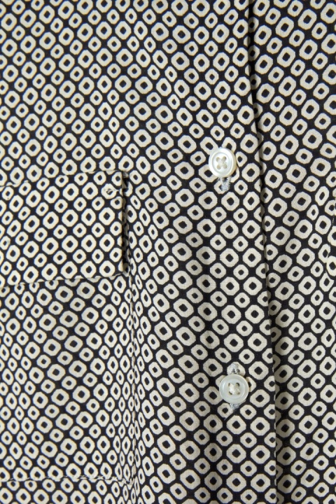 BENETTON - śliczna bluzka koszulowa ciekawy wzór monochromatyczna S