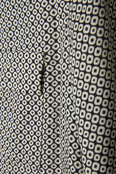 BENETTON - śliczna bluzka koszulowa ciekawy wzór monochromatyczna S