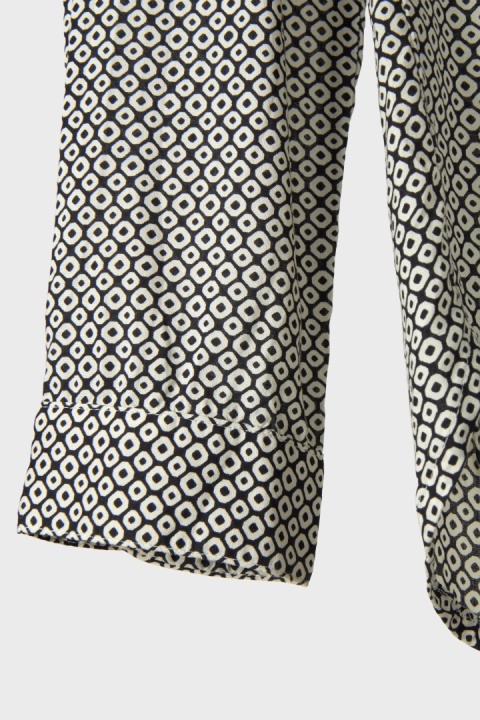 BENETTON - śliczna bluzka koszulowa ciekawy wzór monochromatyczna S