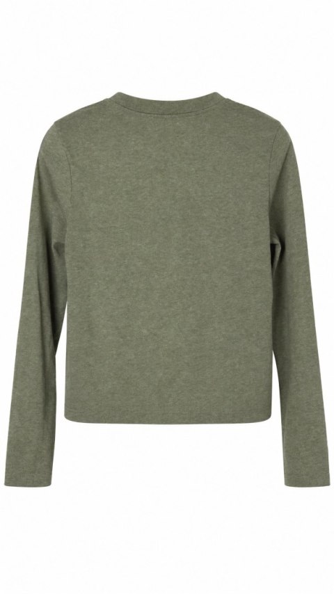 COS fantastyczna bluzka bluza oliwkowozielony melanż bawełna S/M