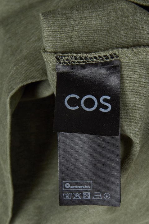 COS fantastyczna bluzka bluza oliwkowozielony melanż bawełna S/M