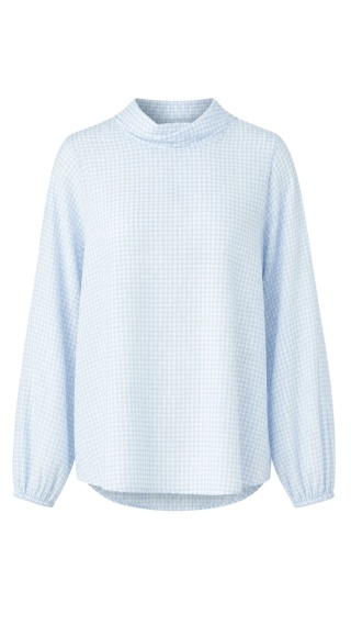 ESSENTIEL ANTWERP bluzka oversize z kokardą wiskoza fakturowana S/M