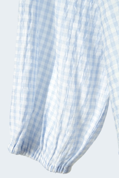 ESSENTIEL ANTWERP bluzka oversize z kokardą wiskoza fakturowana S/M