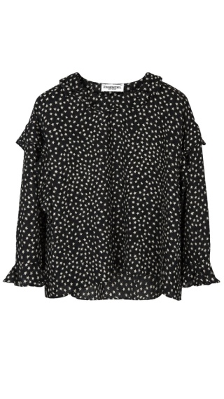 ESSENTIEL ANTWERP wyjątkowa bluzka oversize falbany gwiazdki M/L