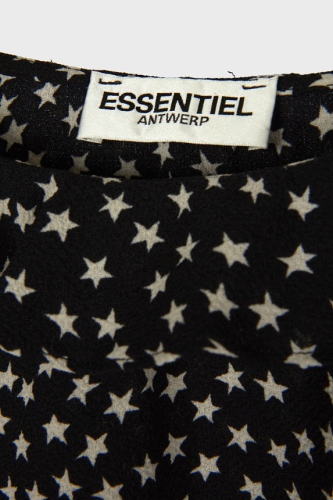ESSENTIEL ANTWERP wyjątkowa bluzka oversize falbany gwiazdki M/L