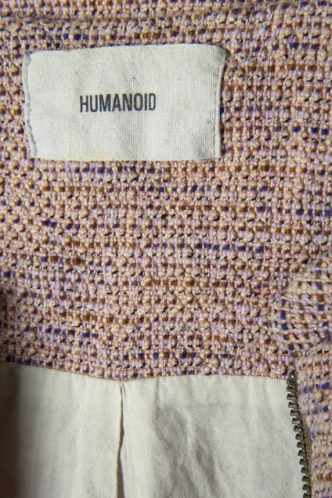 HUMANOID - niepowtarzalna bluza tweedowa bawełna melanż - XS/S