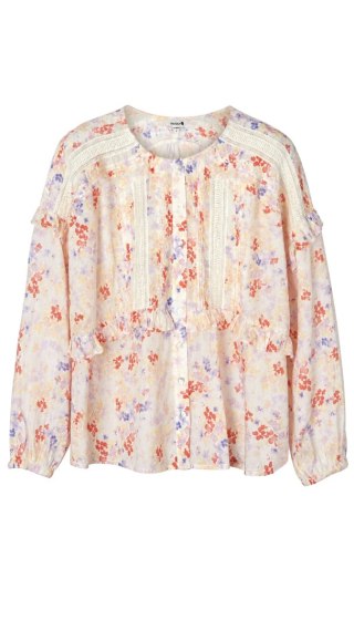INDISKA fenomenalna bluzka koszulowa bawełna pastelowe kolory oversize XL