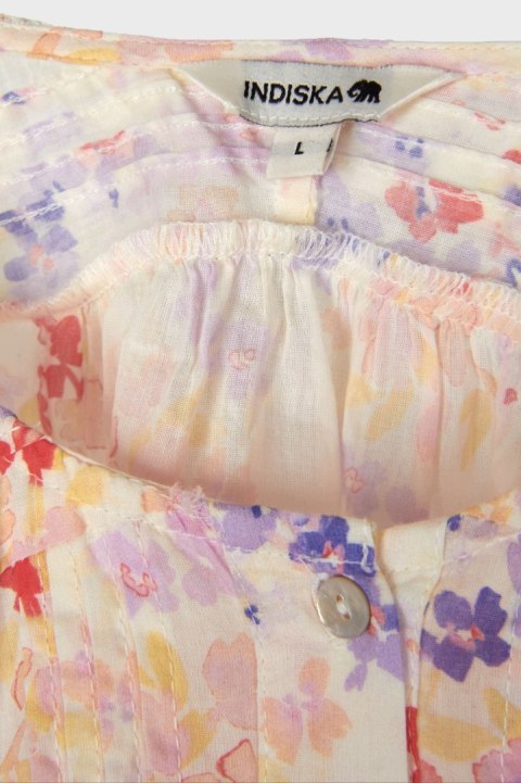 INDISKA fenomenalna bluzka koszulowa bawełna pastelowe kolory oversize XL