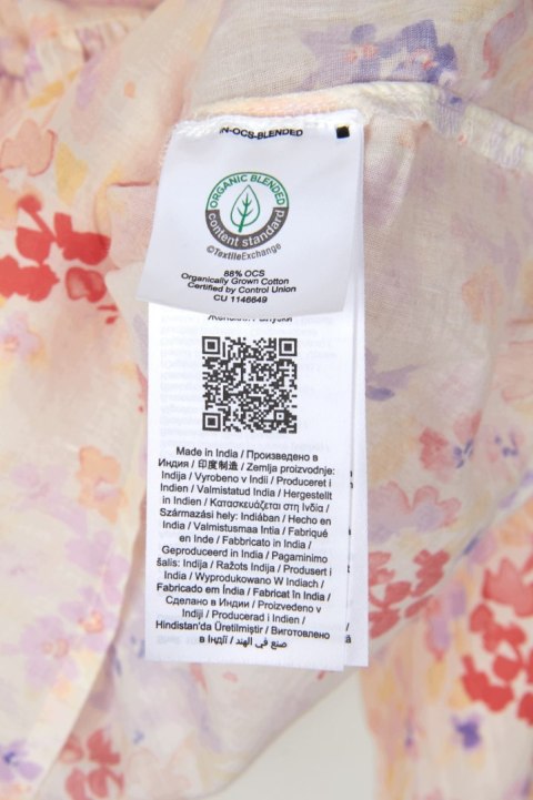 INDISKA fenomenalna bluzka koszulowa bawełna pastelowe kolory oversize XL
