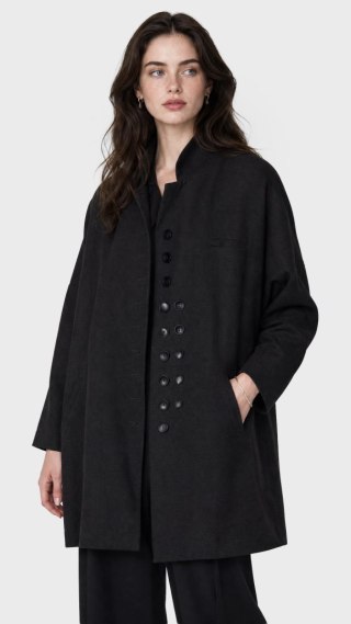 KOKOMARINA fenomenalny unikatowy francuski płaszcz luźny krój oversize S