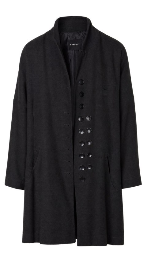KOKOMARINA fenomenalny unikatowy francuski płaszcz luźny krój oversize S