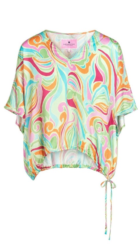 LIEBLINGSSTÜCK wielobarwna bluzka połyskująca wiskoza oversize M/L