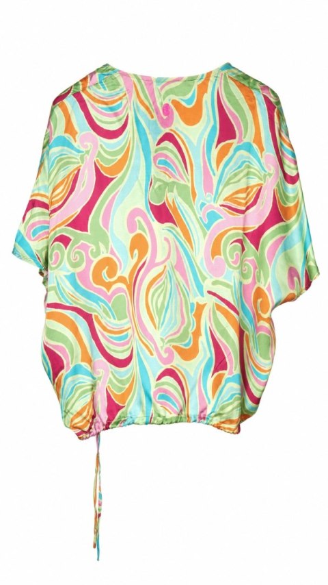 LIEBLINGSSTÜCK wielobarwna bluzka połyskująca wiskoza oversize M/L