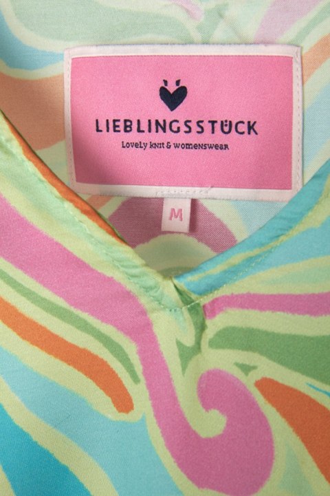 LIEBLINGSSTÜCK wielobarwna bluzka połyskująca wiskoza oversize M/L
