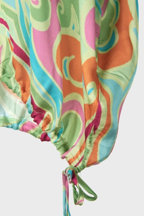 LIEBLINGSSTÜCK wielobarwna bluzka połyskująca wiskoza oversize M/L