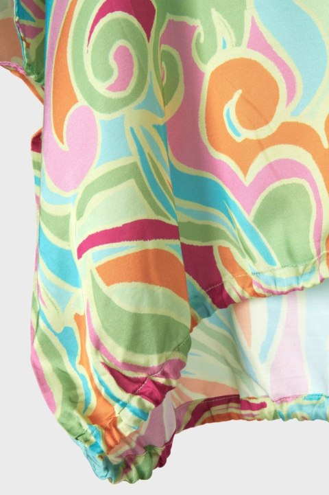 LIEBLINGSSTÜCK wielobarwna bluzka połyskująca wiskoza oversize M/L