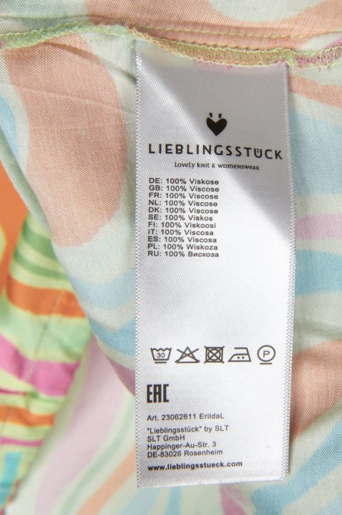 LIEBLINGSSTÜCK wielobarwna bluzka połyskująca wiskoza oversize M/L