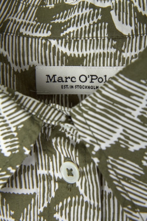 MARC O'POLO fenomenalna bluzka motyw roślin luźny krój khaki 40/42