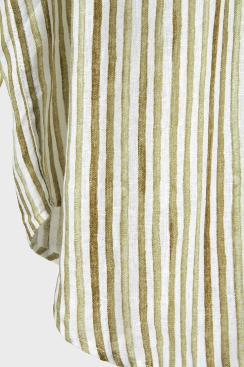 MARKS&SPENCER bluzka koszulowa mięciutki len oversize bright sage M/L