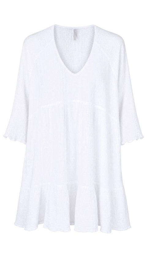 SEAFOLLY AUSTRALIA mięciutka sukienka muślinowa bawełna śnieżna biel L/XL