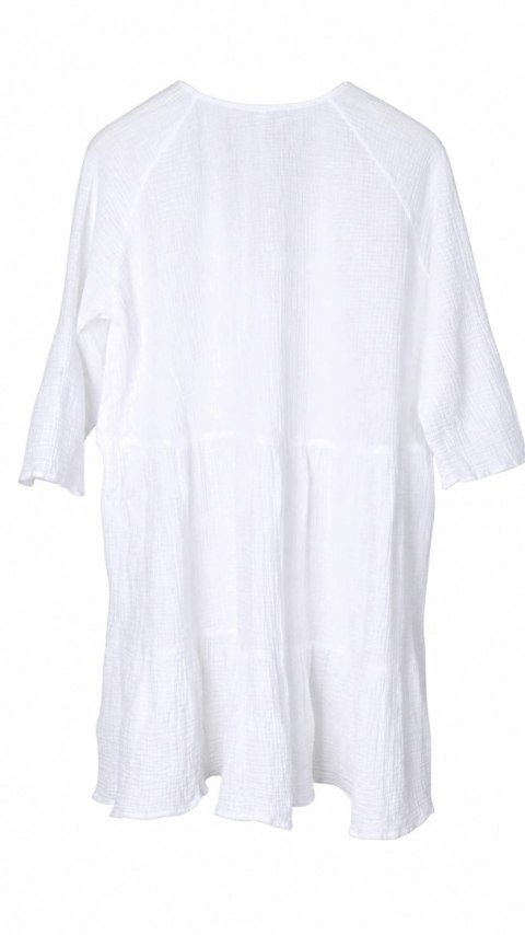 SEAFOLLY AUSTRALIA mięciutka sukienka muślinowa bawełna śnieżna biel L/XL