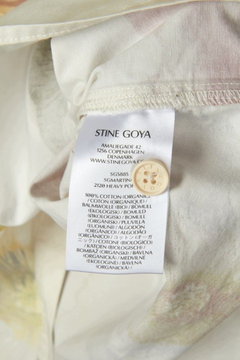 STINE GOYA duńska bluzka bluza rozpinana gruba bawełna kwiaty maku XL