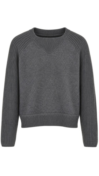 WOOLRICH - ciepły mięsisty sweter wełna piękna szarość - S