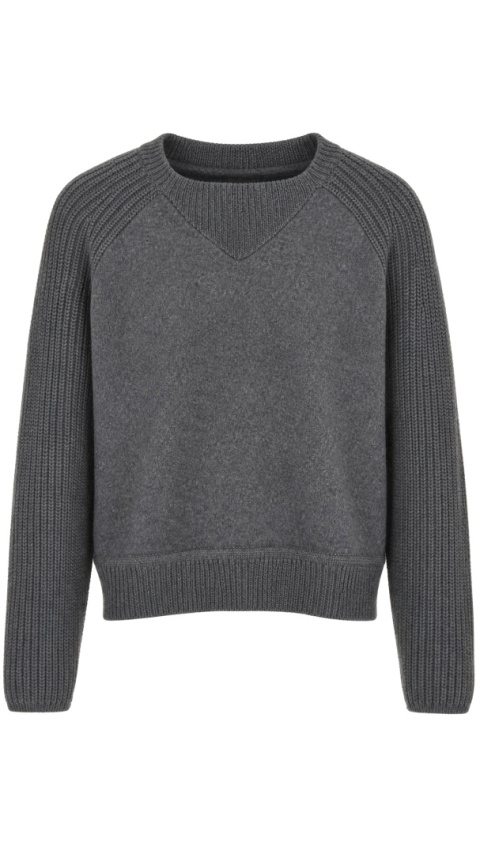 WOOLRICH - ciepły mięsisty sweter wełna piękna szarość - S