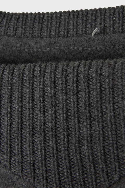 WOOLRICH - ciepły mięsisty sweter wełna piękna szarość - S