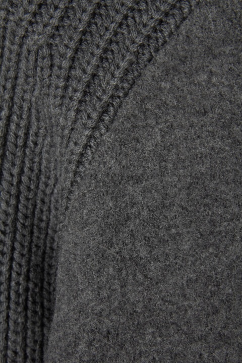 WOOLRICH - ciepły mięsisty sweter wełna piękna szarość - S