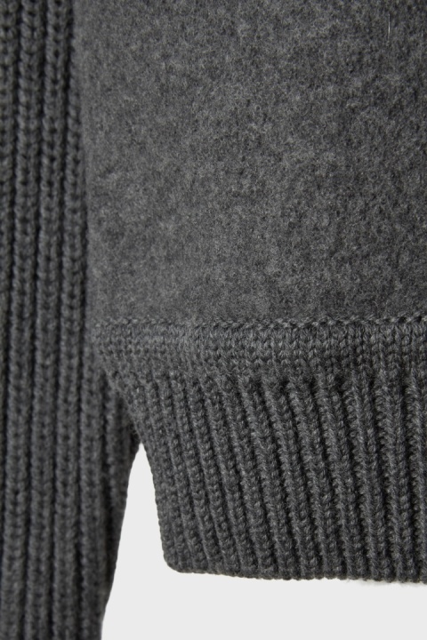WOOLRICH - ciepły mięsisty sweter wełna piękna szarość - S