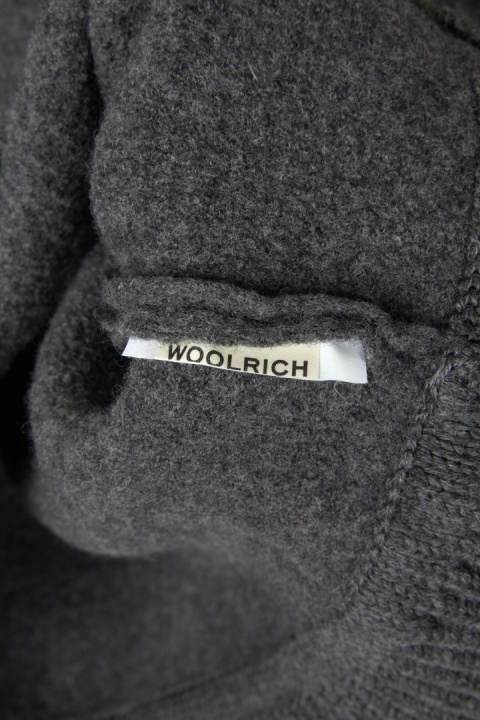 WOOLRICH - ciepły mięsisty sweter wełna piękna szarość - S